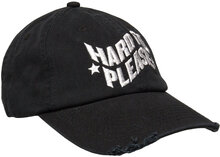 Htp Logo Cap W. Distress Accessories Headwear Caps Black Cannari Concept