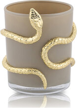 Snake - Candle Cup Home Decoration Candlesticks & Tealight Holders Tealight Holders Beige Carolina Gynning*Betinget Tilbud