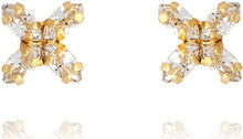 Crystal Mini Star Earrings Gold Accessories Jewellery Earrings Studs Gull Caroline Svedbom*Betinget Tilbud