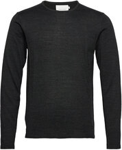 Cfkent Merino Crew Neck Knit Tops Knitwear Round Necks Black Casual Friday