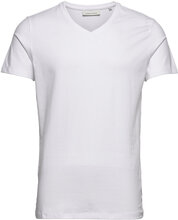 Lincoln V-Neck T-Shirt T-shirts Short-sleeved Hvit Casual Friday*Betinget Tilbud