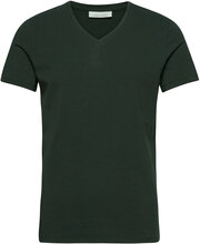 Lincoln V-Neck T-Shirt T-shirts Short-sleeved Grønn Casual Friday*Betinget Tilbud