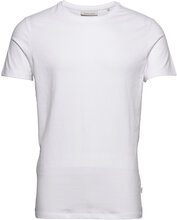 David Crew Neck T-Shirt T-shirts Short-sleeved Hvit Casual Friday*Betinget Tilbud