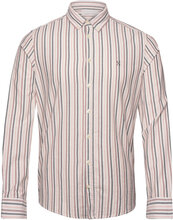 Cfanton Ls Bd Striped Oxford Shirt Tops Shirts Casual Pink Casual Friday