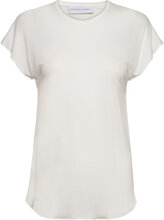Tencel Tee-Shirt T-shirts & Tops Short-sleeved Hvit Cathrine Hammel*Betinget Tilbud
