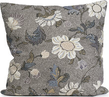 Flower Linen C/C 50X50Cm Home Textiles Cushions & Blankets Cushion Covers Grey Ceannis