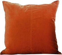 C/C 50X50 Cognac Velvet Home Textiles Cushions & Blankets Cushion Covers Red Ceannis