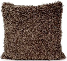 Curly Lamb Fake Fur C/C 50X50 Home Textiles Cushions & Blankets Cushion Covers Brun Ceannis*Betinget Tilbud