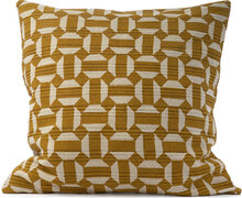 C/C 50X50 Yellow Printed Diamond Home Textiles Cushions & Blankets Cushion Covers Yellow Ceannis