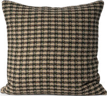 Cushion Cover Metallic Check Beige Home Textiles Cushions & Blankets Cushion Covers Multi/patterned Ceannis