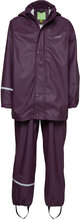 Basic Rainwear Set -Solid Pu Outerwear Rainwear Rainwear Sets Purple CeLaVi