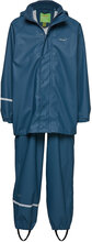 Basic Rainwear Set -Solid Pu Outerwear Rainwear Rainwear Sets Blue CeLaVi