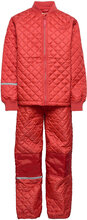 Basic Thermal Set -Solid Outerwear Thermo Outerwear Thermo Sets Red CeLaVi