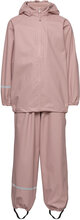 Basic Rainwear Set -Recycle Pu Outerwear Rainwear Rainwear Sets Pink CeLaVi