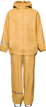 Basic Rainwear Set -Pu Outerwear Rainwear Rainwear Sets Yellow CeLaVi