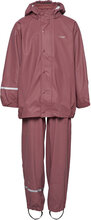Basic Rainwear Suit -Solid Outerwear Rainwear Rainwear Sets Brown CeLaVi