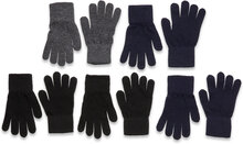 Magic Gloves 5-Pack Accessories Gloves & Mittens Gloves Svart CeLaVi*Betinget Tilbud