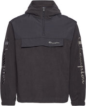 Hooded Half Zip Sweatshirt Sport Sweatshirts & Hoodies Fleeces & Midlayers Black Champion