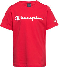 Crewneck T-Shirt T-shirts Short-sleeved Rød Champion*Betinget Tilbud