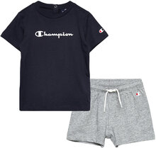 Set Sets Sets With Short-sleeved T-shirt Marineblå Champion*Betinget Tilbud