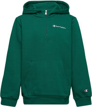 Half Zip Hooded Sweatshirt Sport Sweatshirts & Hoodies Hoodies Green Champion