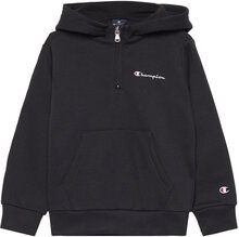 Half Zip Hooded Sweatshirt Sport Sweatshirts & Hoodies Hoodies Black Champion