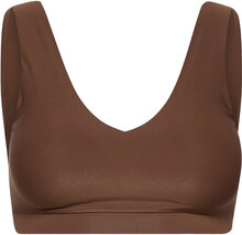 Soft Stretch V-Neck Padded Top Designers Bras & Tops Soft Bras Tank Top Bras Brown CHANTELLE