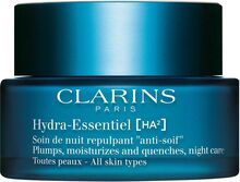 Hydra-Essentiel Plumps, Moisturizes And Quenches, Night Care - All Skin Types Beauty WOMEN Skin Care Face Night Cream Nude Clarins*Betinget Tilbud