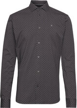 Clean Formal Aop Stretch Shirt Ls Tops Shirts Casual Grey Clean Cut Copenhagen