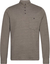 Andy Xo Stretch Polo Ls Tops Polos Long-sleeved Brown Clean Cut Copenhagen