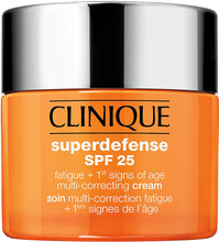 Superdefense Spf 25 Fatigue + 1St Signs Of Age Multi-Correcting Cream, Skin Type 1,2 Fugtighedscreme Dagcreme Nude Clinique