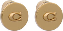 Coach Signature C Disc Stud Earrings Accessories Jewellery Earrings Studs Gold Coach Accessories