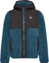 Teddy Fleece Jacket - W. Hood Outerwear Fleece Outerwear Fleece Jackets Blue Color Kids
