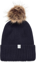 Hat W. Detachable Fake Fur Accessories Headwear Hats Winter Hats Black Color Kids