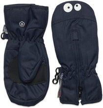 Mittens W. Zipper Accessories Gloves & Mittens Mittens Black Color Kids