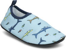Swim Shoes Aop Slippers Hjemmesko Blue Color Kids