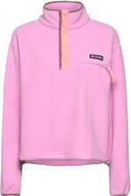 Helvetia Cropped Half Snap Sport Sweatshirts & Hoodies Fleeces & Midlayers Pink Columbia Sportswear