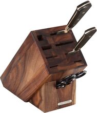 Knife Block In Acacia Home Kitchen Knives & Accessories Knife Blocks Brown Continenta