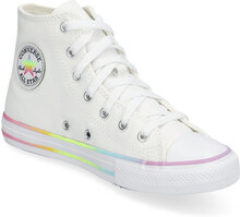 Ctas Hi White/White/Chaos Fuschia High-top Sneakers White Converse