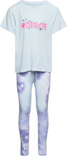 Short Sleeeve Tee & Floral Printed Legging Set Sport Sets With Short-sleeved T-shirt Blue Converse