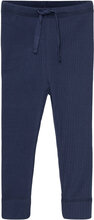 Rib Jersey Leggings W. String Leggings Blå Copenhagen Colors*Betinget Tilbud