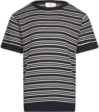 Lt. Knitted T-Shirt Ss Tops T-Kortærmet Skjorte Black Copenhagen Colors