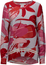 Moss Crepe Blouse W. Branch Print & Tops Blouses Long-sleeved Red Coster Copenhagen