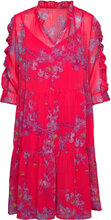 Short Dress In Feather Bloom Print Dresses Shirt Dresses Rosa Coster Copenhagen*Betinget Tilbud