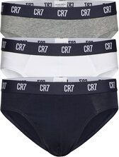 Cr7 Basic, Brief, 3-Pack Underbukser Y-frontunderbukser Grå CR7*Betinget Tilbud