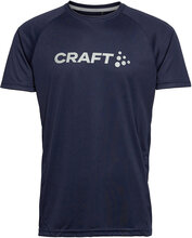 Core Essence Logo Tee M T-shirts Short-sleeved Blå Craft*Betinget Tilbud