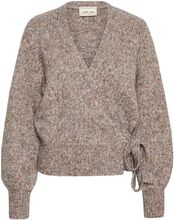 Kiaracr Knit Wrap Blouse Strikkegenser Cardigan Beige Cream*Betinget Tilbud