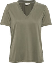 Crmodala T-Shirt T-shirts & Tops Short-sleeved Kakigrønn Cream*Betinget Tilbud
