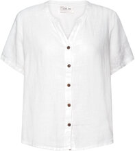 Crbellis Linen Shirt Tops Shirts Linen Shirts White Cream