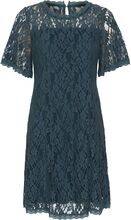 Crkit Lace Dress - Zally Fit Kort Kjole Blue Cream